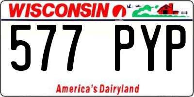 WI license plate 577PYP
