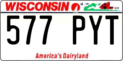 WI license plate 577PYT