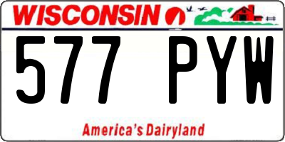 WI license plate 577PYW