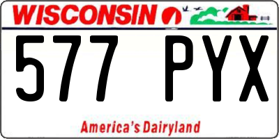 WI license plate 577PYX