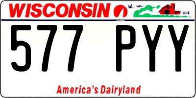 WI license plate 577PYY