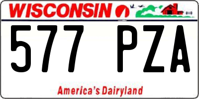 WI license plate 577PZA