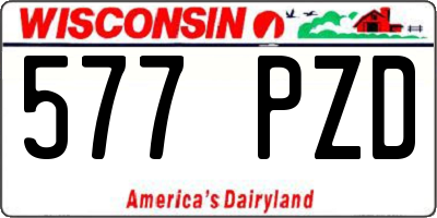 WI license plate 577PZD