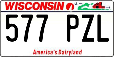 WI license plate 577PZL