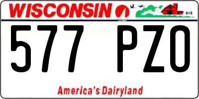 WI license plate 577PZO