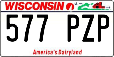 WI license plate 577PZP