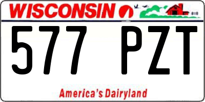 WI license plate 577PZT