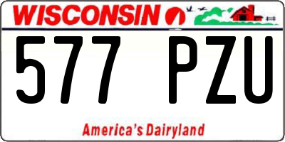WI license plate 577PZU