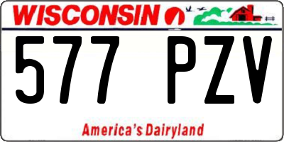 WI license plate 577PZV