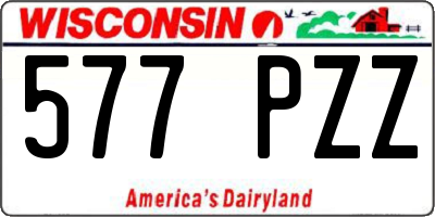 WI license plate 577PZZ
