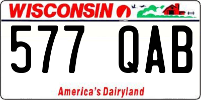WI license plate 577QAB