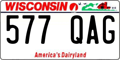 WI license plate 577QAG