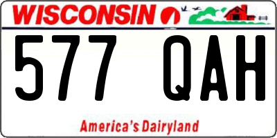WI license plate 577QAH