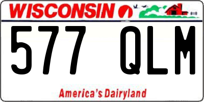 WI license plate 577QLM