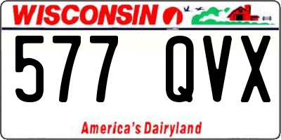WI license plate 577QVX