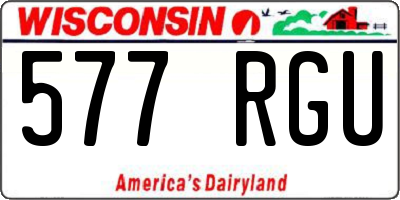 WI license plate 577RGU