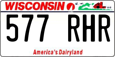 WI license plate 577RHR