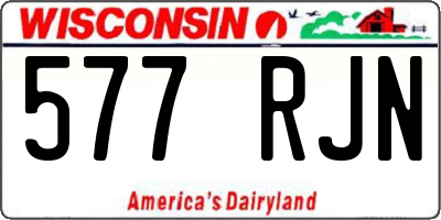WI license plate 577RJN
