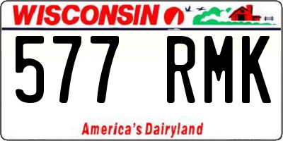 WI license plate 577RMK