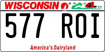 WI license plate 577ROI