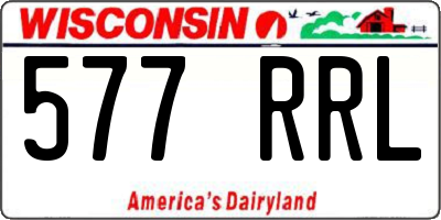 WI license plate 577RRL