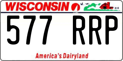 WI license plate 577RRP