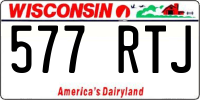 WI license plate 577RTJ