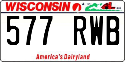 WI license plate 577RWB