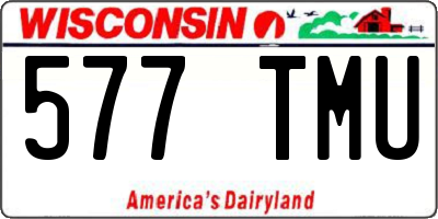 WI license plate 577TMU