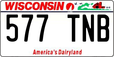 WI license plate 577TNB