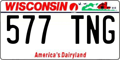 WI license plate 577TNG