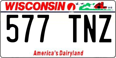 WI license plate 577TNZ