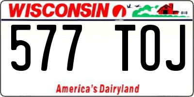 WI license plate 577TOJ