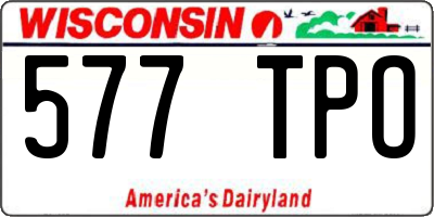 WI license plate 577TPO