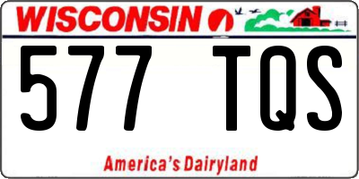 WI license plate 577TQS