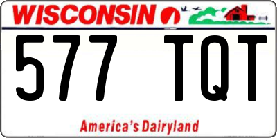 WI license plate 577TQT