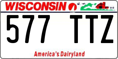 WI license plate 577TTZ