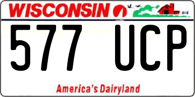 WI license plate 577UCP