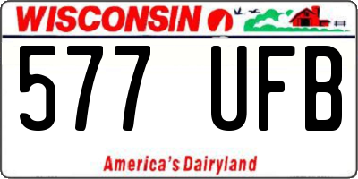WI license plate 577UFB