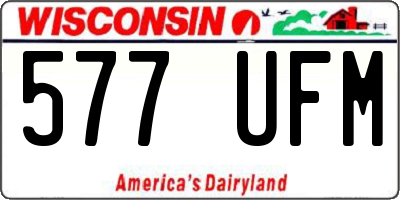 WI license plate 577UFM