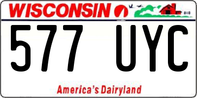 WI license plate 577UYC