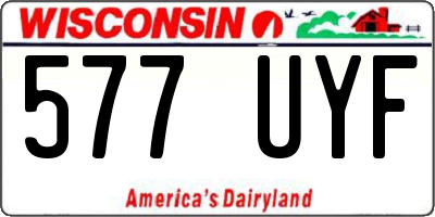 WI license plate 577UYF
