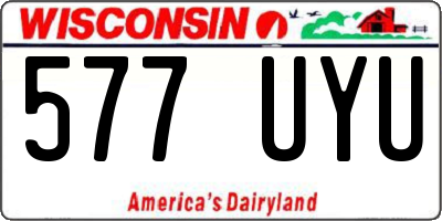 WI license plate 577UYU