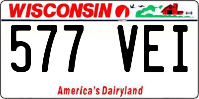 WI license plate 577VEI