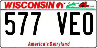 WI license plate 577VEO