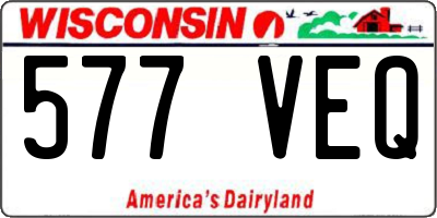 WI license plate 577VEQ