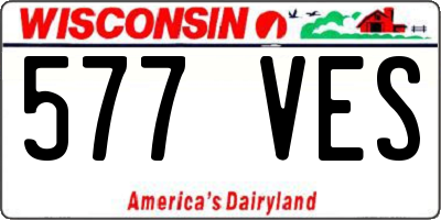 WI license plate 577VES