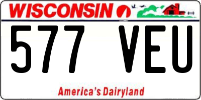 WI license plate 577VEU