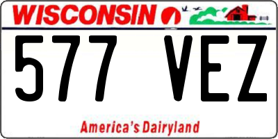 WI license plate 577VEZ