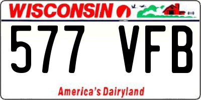 WI license plate 577VFB